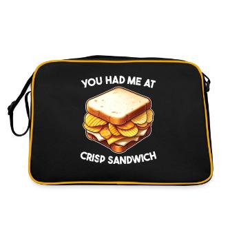 You had me at Crisp Sandwich English - Retro Bag - black/gold - Back