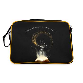 Sorry no time must read - Retro Bag - black/gold - Back