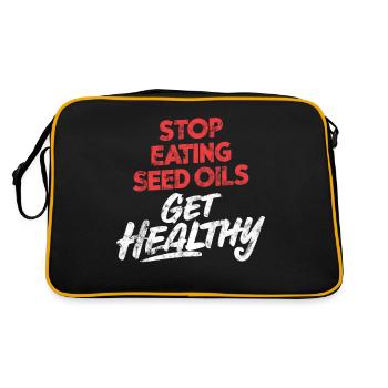 Anti Seed Oils Hate Vegetable Oils Hat Seed Oils - Retro Bag - black/gold - Back