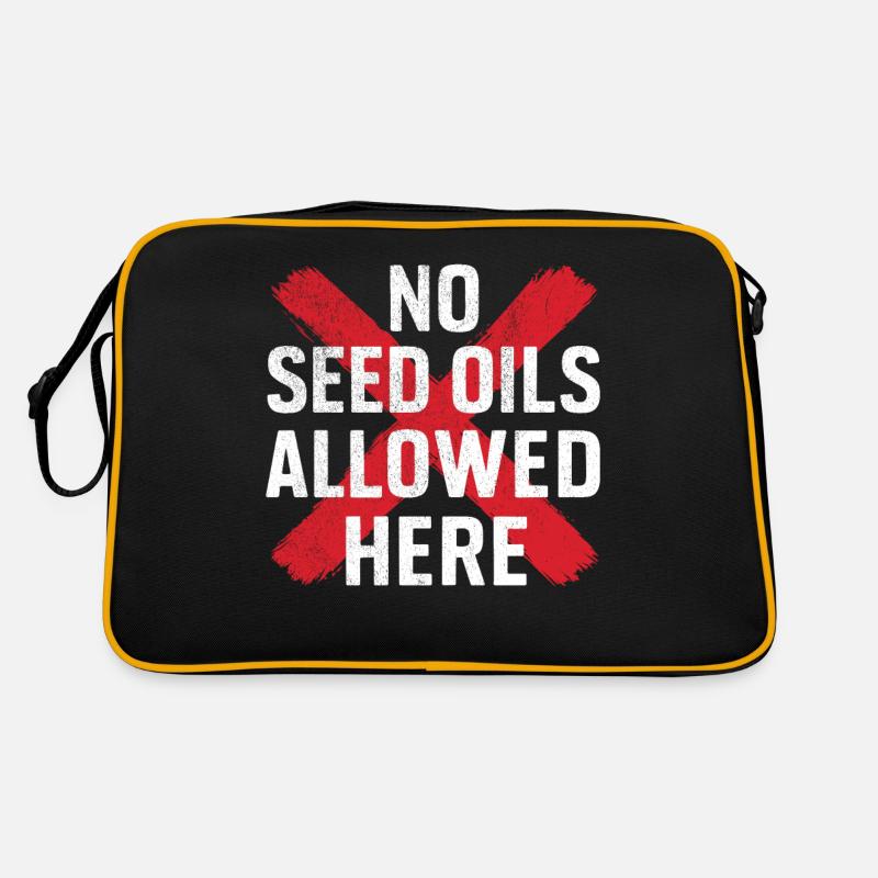 Ich bin gegen Samenöle, hasse Pflanzenöle, hasse Samenöle Retro Tasche