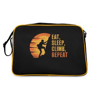 Manger, dormir, grimper, répéter, Escalade - Sac Retro - noir/or - Dos