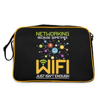 Networking Because Wi-Fi Just Isn't Enough - Retro Tasche - Schwarz/Gold - Hinten