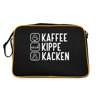 Routine matinale amusante pour hommes et fumeurs - Sac Retro - noir/or - Dos