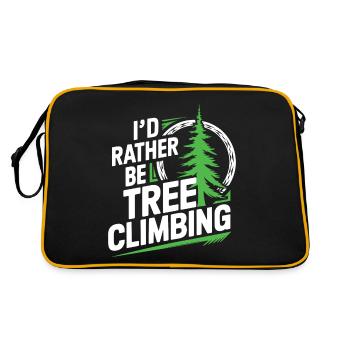Drôle d’arboriste Tree Climbing Humour Plutôt être - Sac Retro - noir/or - Dos