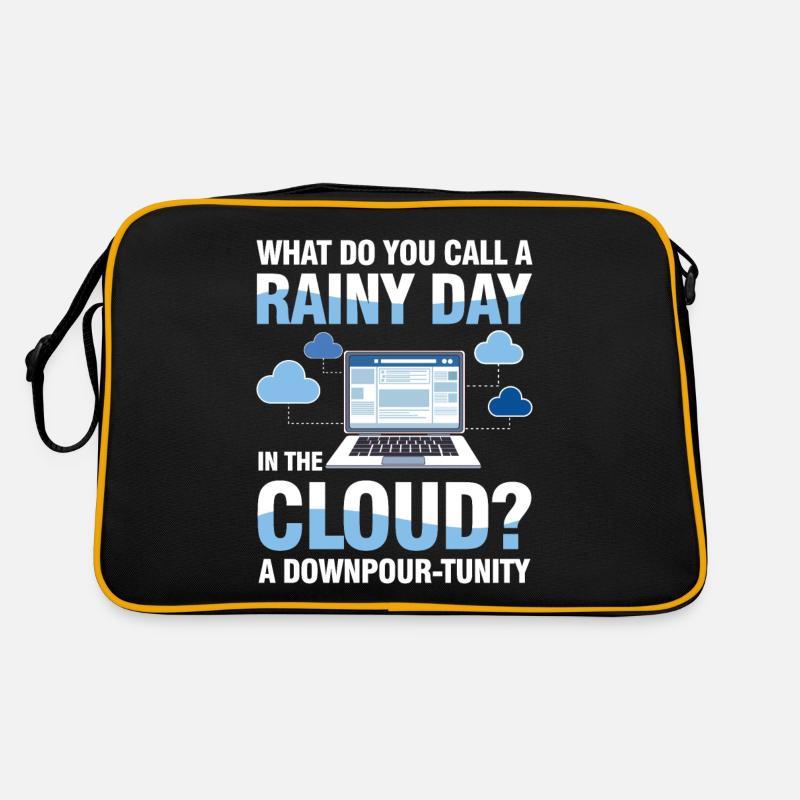 A Rainy Day In The Cloud A Downpour-Tunity Retro Tasche