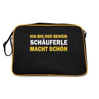 Cuisine allemande Schäuferle Dialecte de Franconie - Sac Retro - noir/or - Dos