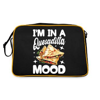 I'm In A Quesadilla Mood - Retro Tasche - Schwarz/Gold - Hinten