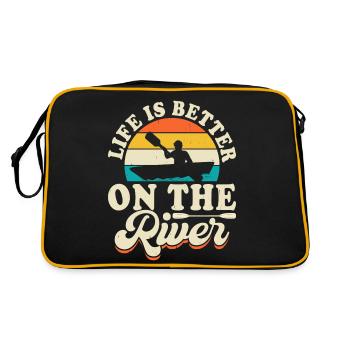 Kayak Kayaker Kayaker - Retro Bag - black/gold - Back