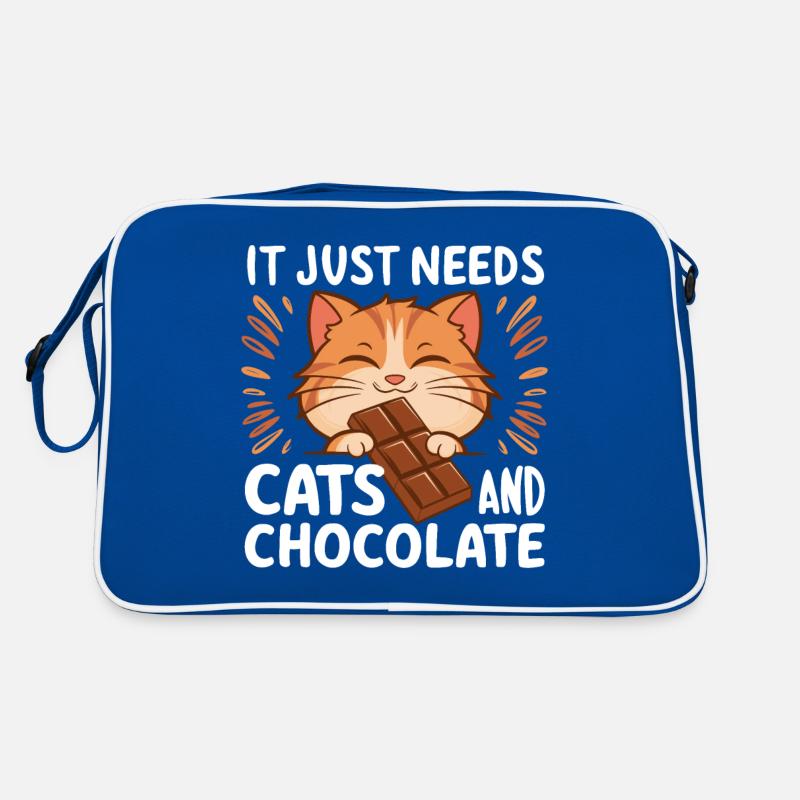 Chat amoureux du chocolat Drôle Dire Nourriture Sucrée Sac Retro