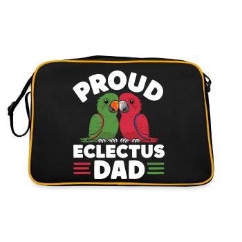 Funny Eclectus Parrot Saying Bird Owner Pet - Retro Bag - black/gold - Back