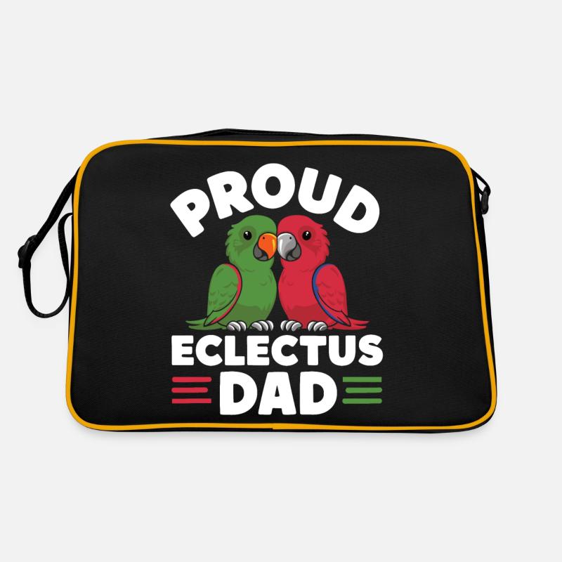 Perroquet éclecte drôle disant oiseau propriétaire animal de compagnie Sac Retro