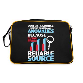 Our Data Source Doesn't Contain Any Anomalies - Retro Tasche - Schwarz/Gold - Hinten