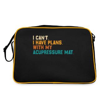 Acupressure Mat Plans Funny - Retro Bag - black/gold - Back