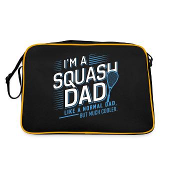 Je suis un papa de squash, juste un grand-père beaucoup plus cool. - Sac Retro - noir/or - Dos