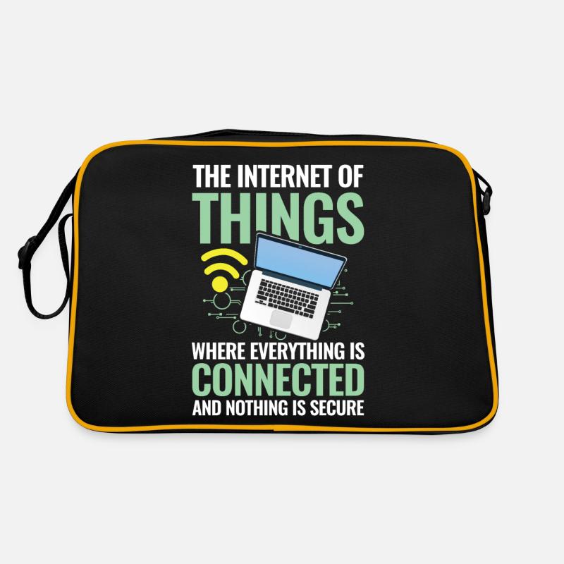 Internet of Things Connected Nothing Is Secure Retro Tasche
