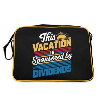Funny Dividend Investor Vacation Sponsored - Retro Bag - black/gold - Back