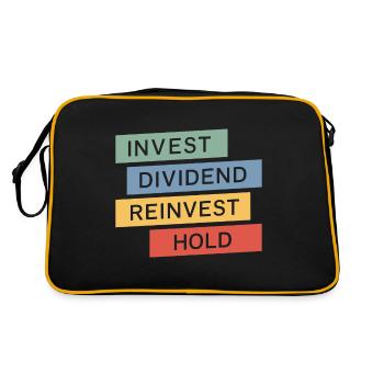 Funny Dividend Investor Financial Independence - Retro Bag - black/gold - Back