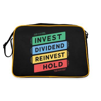 Funny Dividend Investor Financial Independence - Retro Bag - black/gold - Back