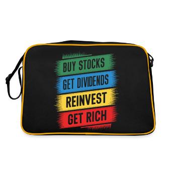 Drôle d’investisseur de dividendes Indépendance financière - Sac Retro - noir/or - Dos