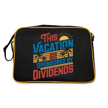 Vacances drôles d’investisseurs de dividendes sponsorisées - Sac Retro - noir/or - Dos