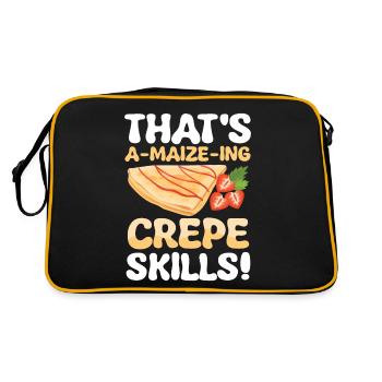 That's a-maize-ing crepe skills - Retro Tasche - Schwarz/Gold - Hinten