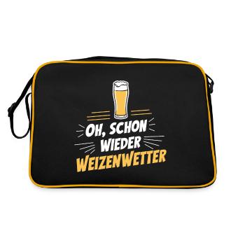 Funny Saying Wheat Beer Summer Sun Garden - Retro Bag - black/gold - Back