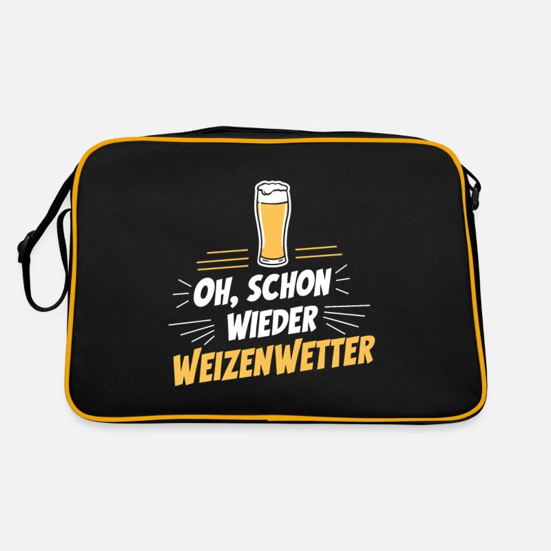 Lustiger Spruch Weizenbier Sommer Sonne Garten Retro Tasche