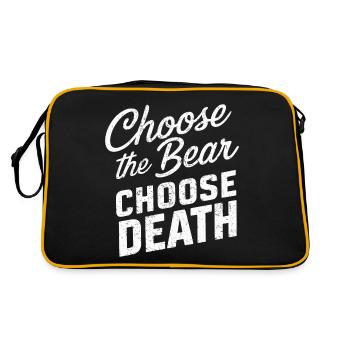 Choisissez l'ours Choisissez la mort dans les bois Anti Feminis - Sac Retro - noir/or - Dos