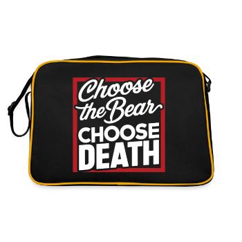 Choisissez l'ours Choisissez la mort dans les bois Anti Feminis - Sac Retro - noir/or - Dos