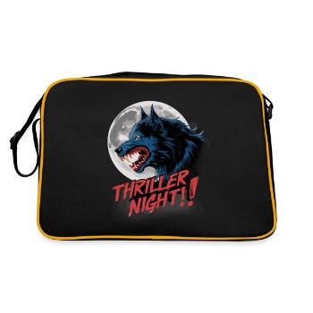 Thriller Nacht der Werwölfe und Mondscheinheulen - Retro Tasche - Schwarz/Gold - Hinten