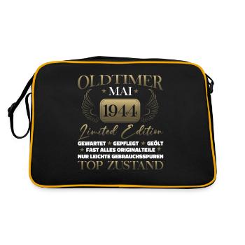 Vintage May 1944 Vintage 1944 Birthday 1944 - Retro Bag - black/gold - Back
