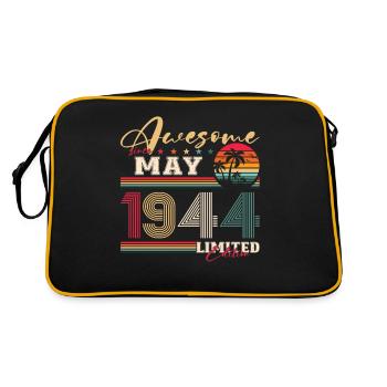 Awesome May 1944 Vintage 1944 Birthday 1944 - Retro Bag - black/gold - Back