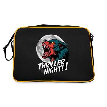 Thriller Night für einen Werwolf Fan - Retro Tasche - Schwarz/Gold - Hinten