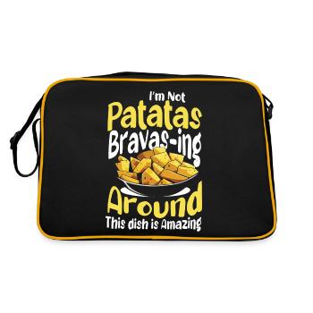 I'm Not Patatas Bravas-ing Around - Retro Tasche - Schwarz/Gold - Hinten