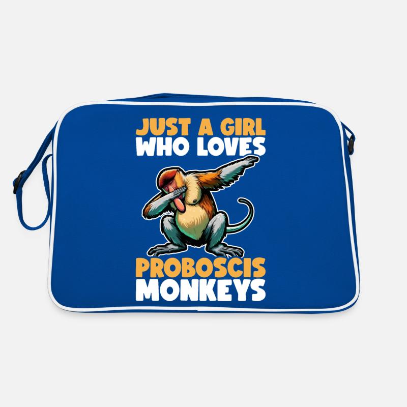 Nasenbär Affe Dabbing Affe Geschenk Affen Retro Tasche