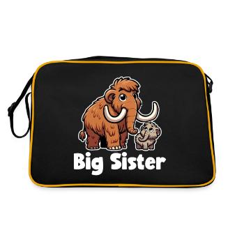 Wollmammut Mammut Mammut Geschenk - Retro Tasche - Schwarz/Gold - Hinten