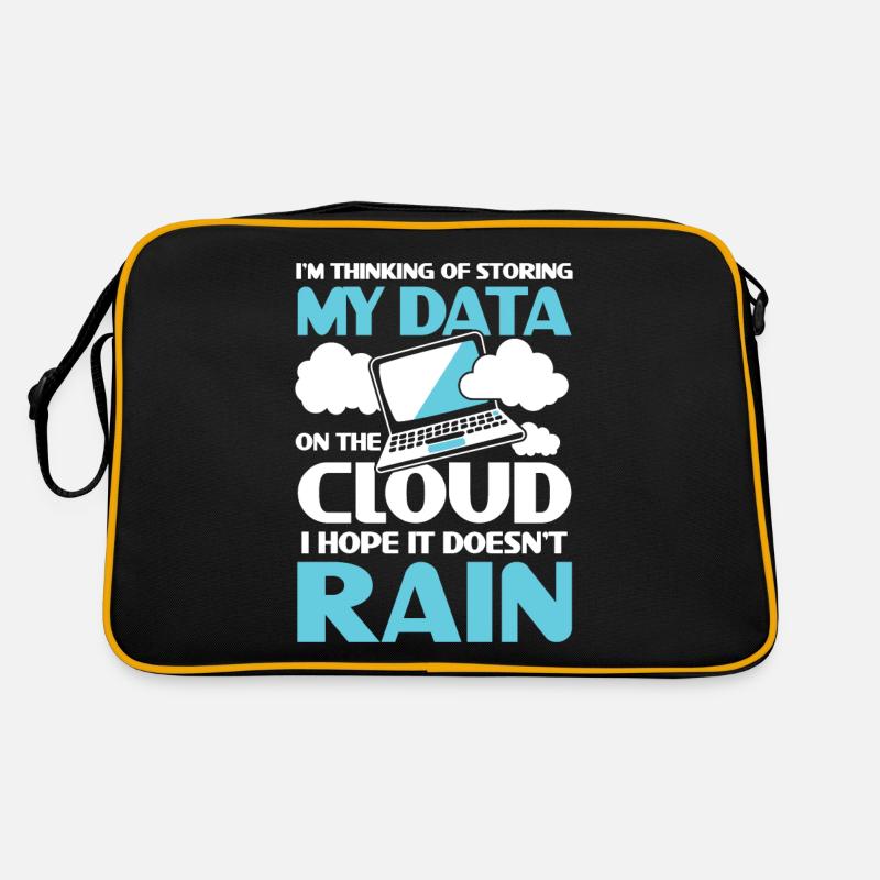 I'm Thinking Of Storing My Data On The Cloud - Retro Tasche - Schwarz/Gold