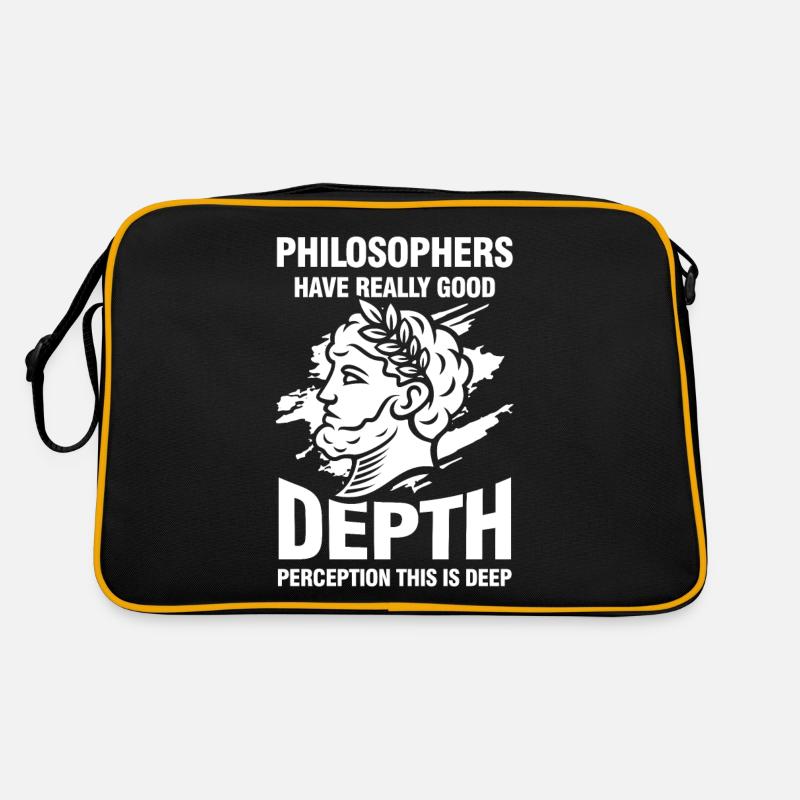 Philosophers Have Really Good Depth Perception - Retro Tasche - Schwarz/Gold