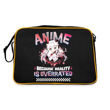 Anime Because Reality Is Overrated - Retro Bag - black/gold - Back