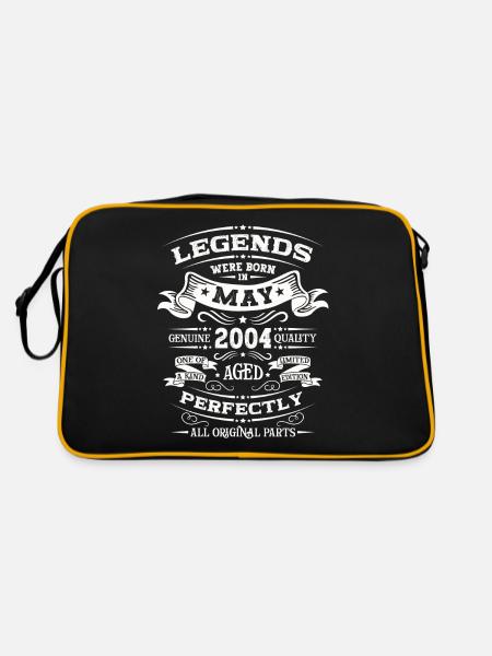 Légendaire Mai 2004 Millésime 2004 Anniversaire 2004 - Sac Retro - noir/or - Dos