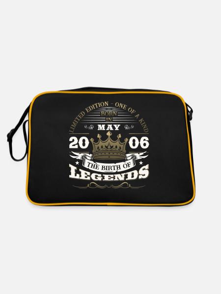 Legend May 2006 Vintage 2006 Birthday 2006 - Retro Bag - black/gold - Back
