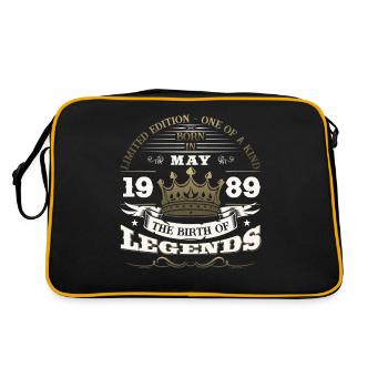 Légende Mai 1989 Millésime 1989 Anniversaire 1989 - Sac Retro - noir/or - Dos