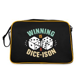 Board Game Geeks funny saying Dice Roll Pun - Retro Bag - black/gold - Back