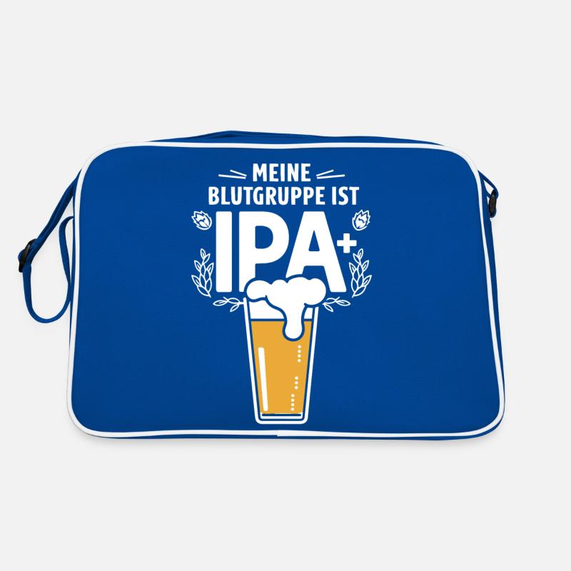 Funny IPA beer saying my blood type is IPA+ Retro Bag
