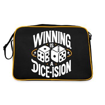 Board Game Geeks funny saying Dice Roll Pun - Retro Bag - black/gold - Back