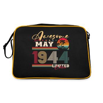 Original 1944 Vintage 1944 80th Birthday 1944 - Retro Bag - black/gold - Back