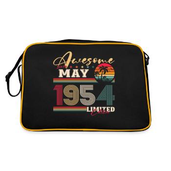 Original 1954 Vintage 1954 70th Birthday 1954 - Retro Bag - black/gold - Back
