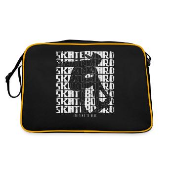 Skateboard Skater Skating - Sac Retro - noir/or - Dos