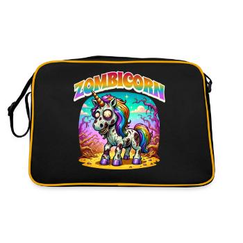 Licorne zombie zombie - Sac Retro - noir/or - Dos