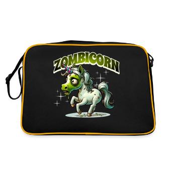 Licorne zombie zombie - Sac Retro - noir/or - Dos